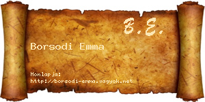 Borsodi Emma névjegykártya